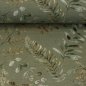 Preview: Baumwoll Canvas Herbstzaube – Blätter & Farne, altmint
